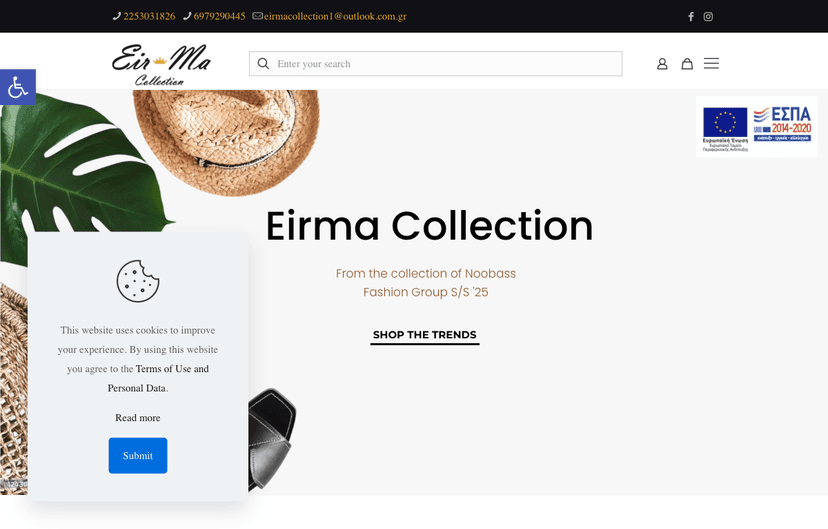 Eirma Collection website project
