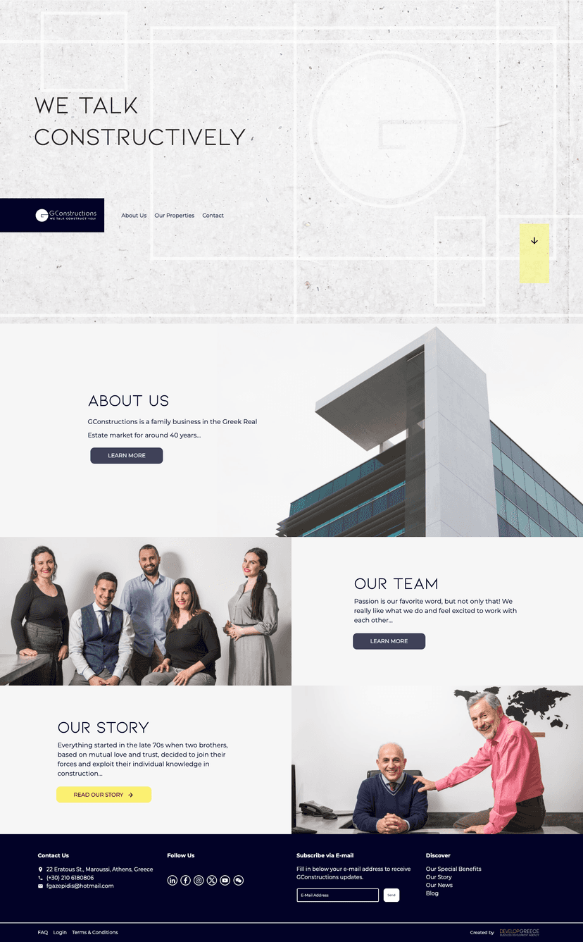 G Constructions website project