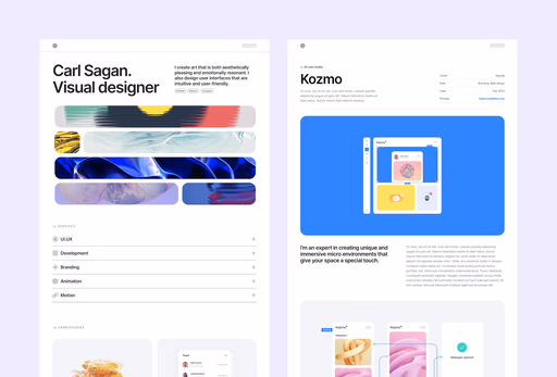 Business website with bold typography and branding